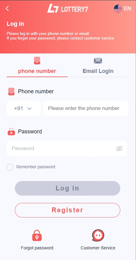 Lottery 7 Login