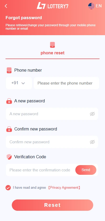 lottery 7 forgot password